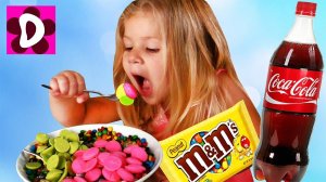 Bad Baby Каша и Конфеты МАМА в Шоке! Real food vs CHOCOLATE Food Lots of Candy CHALLENGE Funny kids