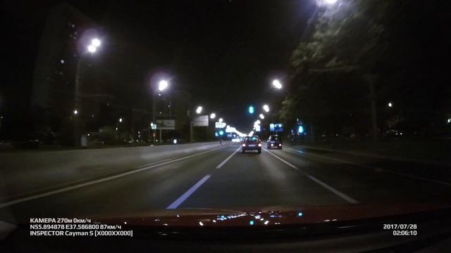 Комбо-регистратор Inspector Cayman S – ночная запись смотреть онлайн