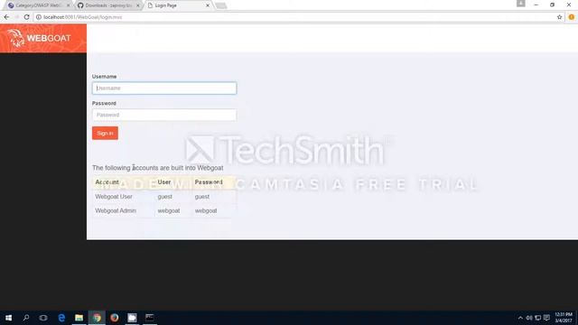 OWASP WebGoat - Command Injection Tutorial