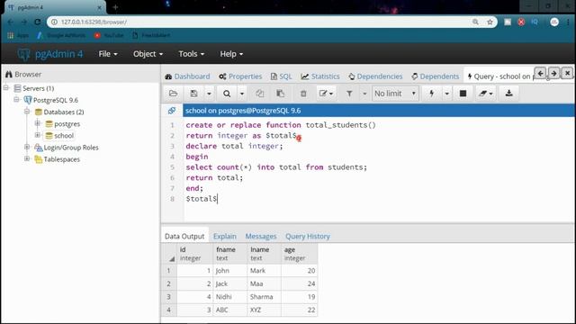 PostgreSQL Tutorial In Hindi | User Defined Function (Part-22) смотреть онлайн
