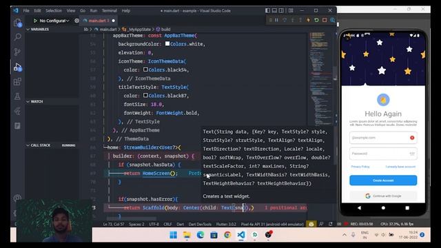 Show SignIn/Home Screens based on authentication flutter. AuthState changes inside flutter firebase смотреть онлайн