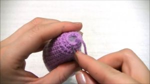 Вяжем баклажан. Мастер-класс. Овощи крючком.