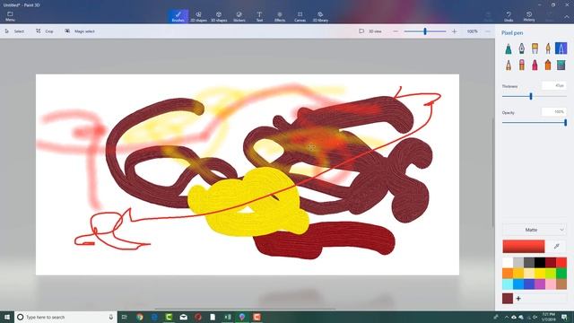 Paint 3D Tutorial - Lesson 5 - Brushes смотреть онлайн