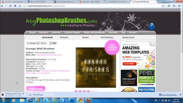 "How to" episode 3 : How to load brushes into photoshop! смотреть онлайн