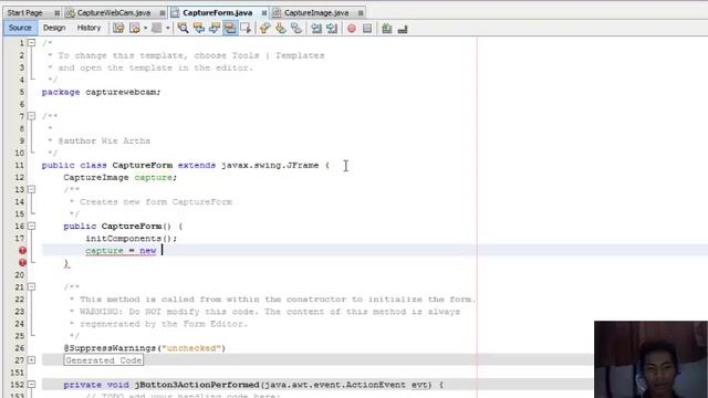 Capture Aplikasi From Web Cam Wie Artha Netbeans + JMF) смотреть онлайн