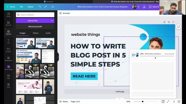 Create Attractive ? BLOG Thumbnail Featured Image For Your Blog Post Using Canva | Hindi Tutorial смотреть онлайн
