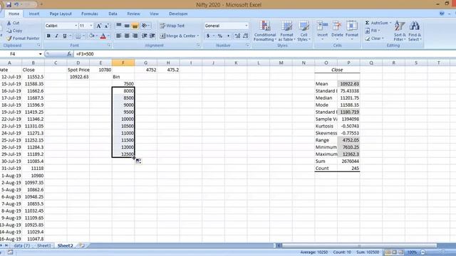 Historical NIFTY data extraction and summary analysis using Excel Sheet смотреть онлайн