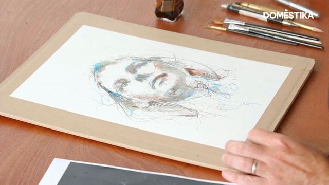 How to Draw a Portrait with movement - Portrait Tutorial by Carne Griffiths | Domestika English смотреть онлайн