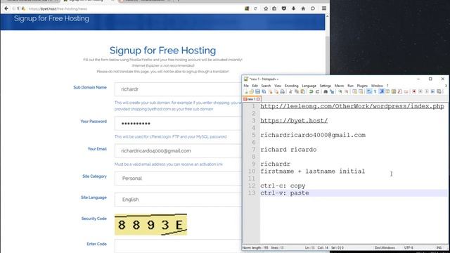 Tutorial WordPress 001 web host registration 1 - 2016 смотреть онлайн