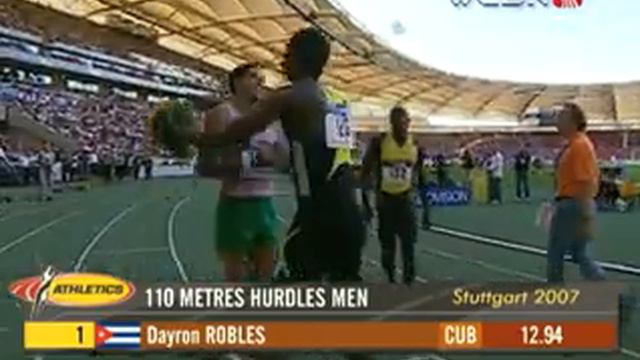 Robles sets blistering pace to win 110 meter hurdles смотреть онлайн