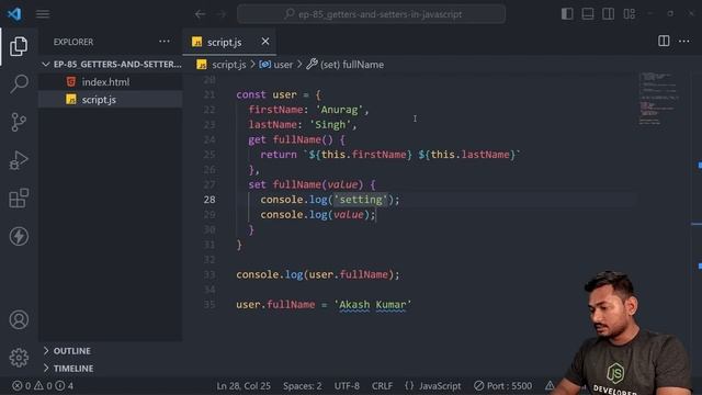 Getters and Setters in JavaScript | The Complete JavaScript Course | Ep.85 смотреть онлайн
