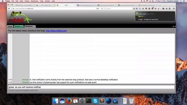 Glowing Bear (Weechat web frontend) using webpush for notifications смотреть онлайн