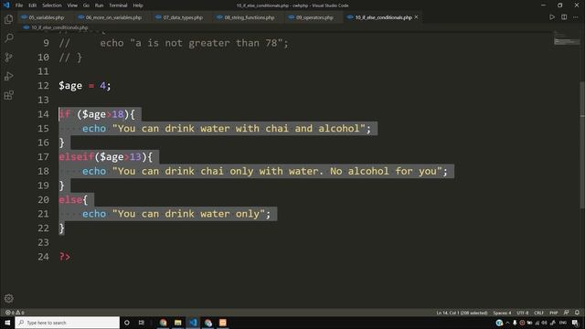 If Else Conditionals in Php | PHP Tutorial #10 смотреть онлайн