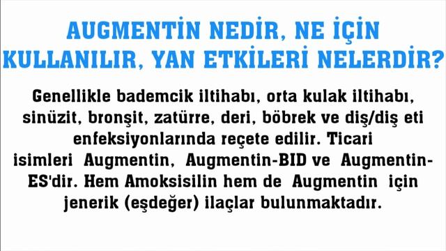 Augmentin Nedir, Ne İçin Kullanılır, Ne İşe Yarar, Yan Etkileri Nelerdir? смотреть онлайн