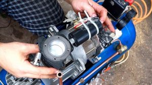 Ремонт и профилактика воздушного компрессора  GARAGE PK 40 F210 40 литров