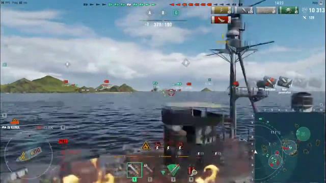 (World of warships) T4 IJN KUMA game play смотреть онлайн
