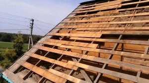 МЕНЯЕМ ШИФЕР НА ЗЕЛЁНЫЙ ПРОФЛИСТ,