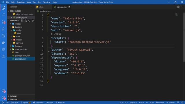 Connect Mongo DB to Node JS / Express JS App - MERN Stack Chat App with Socket.IO #8 смотреть онлайн