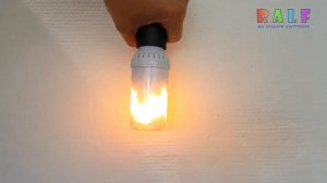 Лампа светодиодная с эффектом пламени огня