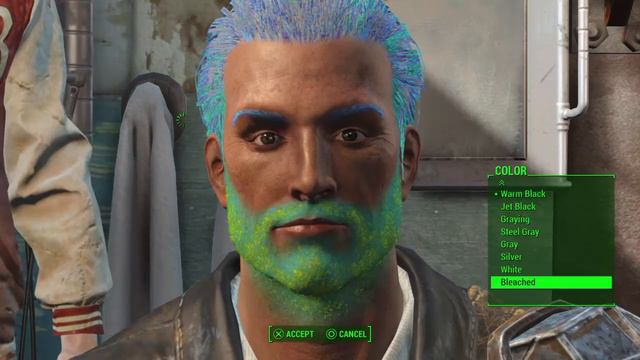 Fallout 4 Rainbow Hair Color bug! смотреть онлайн