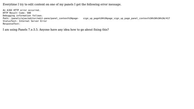 Drupal: An AJAX HTTP error occurred. HTTP Result Code: 500 смотреть онлайн