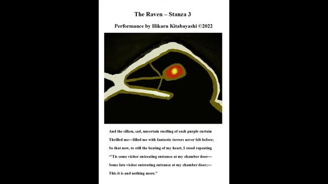 Edgar Allan Poe's The Raven Stanza 3, sung by Hikaru Kitabayashi with Nigerian music смотреть онлайн