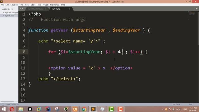 Creating a Function with Selection/Option in PHP смотреть онлайн