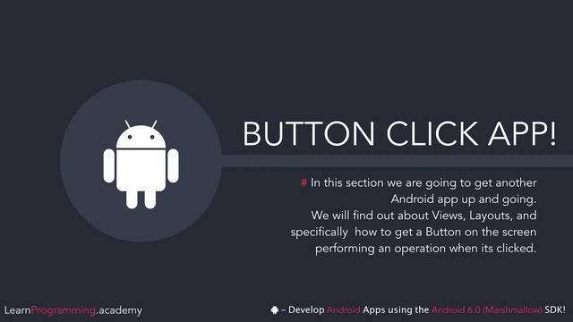 Android Button Click Application 1 of 5 - Create an Android app! смотреть онлайн