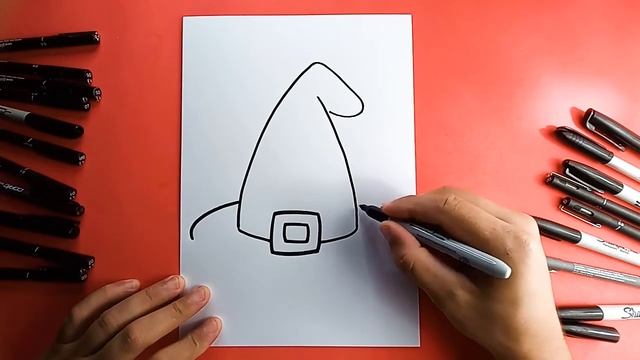 HOW TO DRAW A WITCH HAT - Halloween Drawings смотреть онлайн