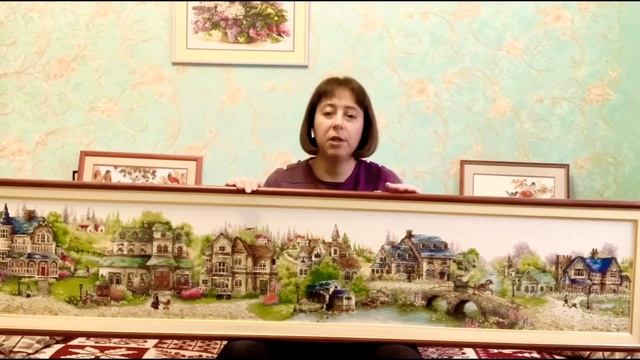 Вышивка Зелёная деревенька. Подарок сыну на свадьбу. смотреть онлайн