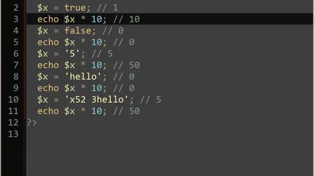 PHP. Урок 2. Типы данных. Условные операторы. смотреть онлайн