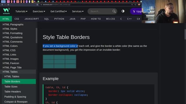 HTML Таблицы (Обводка) смотреть онлайн