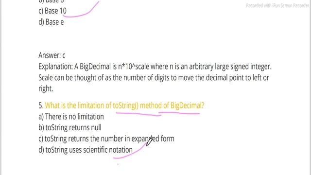 #4 Top Java Language MCQ Datatypes BigDecimal for Interview Placement & Exam смотреть онлайн