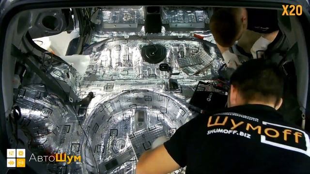 Шумоизоляция багажника с арками Kia Rio QB Hatchback в уровне Экстра. АвтоШум. смотреть онлайн