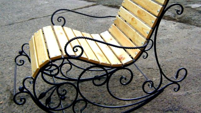 Кованое кресло качалка, дизайн смотреть онлайн