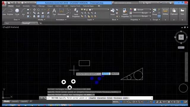 دورة اتوكاد 2018| شرح امر Rectangle فى الاتوكاد. смотреть онлайн