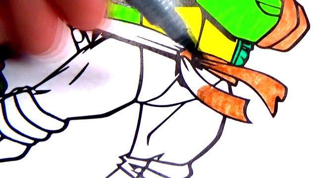 TEENAGE MUTANT NINJA TURTLES Coloring Pages | Lessons Coloring Pages | Coloring Markers смотреть онлайн