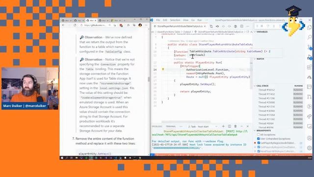 Azure Functions University - Table Lesson (.NET Core) смотреть онлайн
