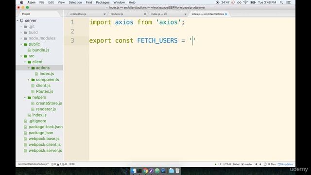 Fetch Users Action Creator Integrating Support for Server Server Side Rendering with React and Redu смотреть онлайн