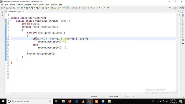 How To Print Alphabet M Pattern In Java смотреть онлайн