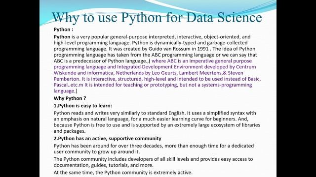 #Why to use Python for Data Science||N.Rajini Kiranmai смотреть онлайн