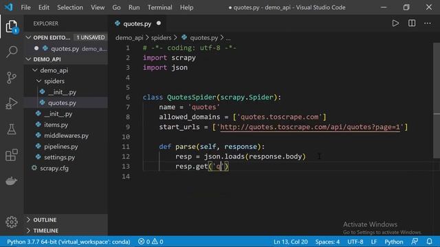 Python Web Scraping APIs using Scrapy - Automation смотреть онлайн