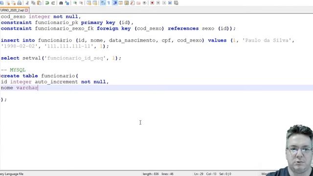 Aula inicial de programação para banco de dados. смотреть онлайн