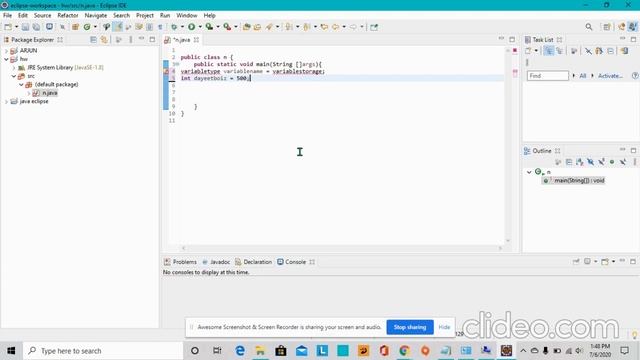 Java Eclipse Tutorial #2- Initializing Variables and printing смотреть онлайн
