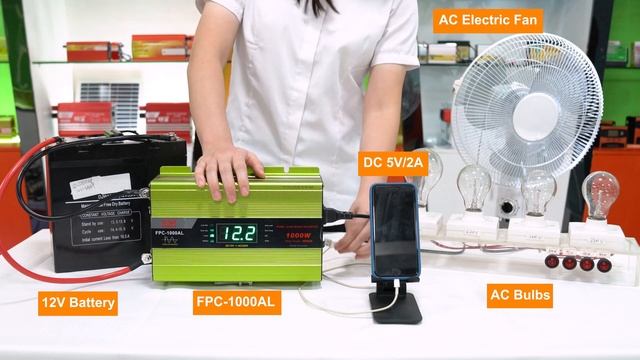 Sunchonglic Power Factory Pure Sine Waveform Inverter With Display 12V 1000W 2000W 3000W(FPC-1000AL