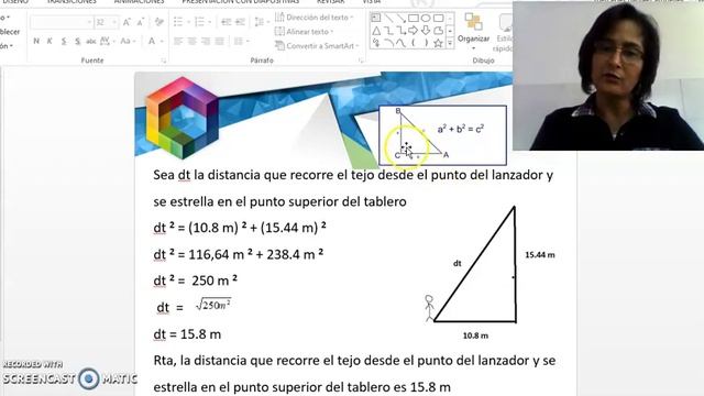Teorema de Pitágoras. Item b. Ejercicio No. 2 смотреть онлайн