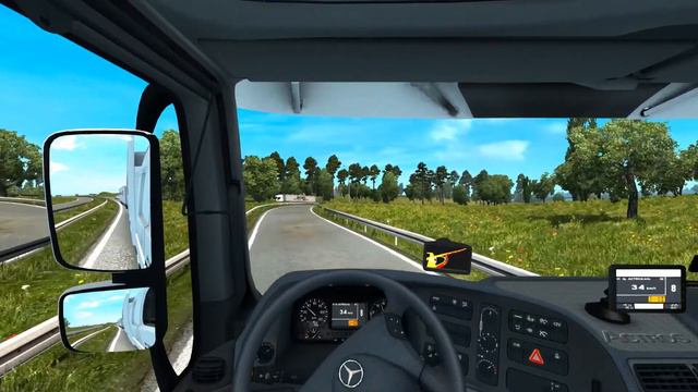 Euro Truck Simulator 2 Mercedes Actros MP3 Reworks DB Schenker смотреть онлайн