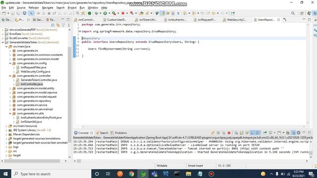 Generate BcryptEncoder Password using Spring Boot + MySQl + JWT token from scratch Step by Step смотреть онлайн