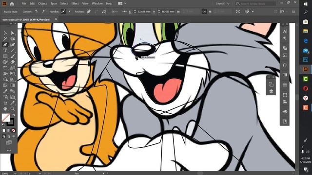 Adobe Illustrator Tutorial For Beginners | Tracing Tom and Jerry with the Pen Tool in Urdu/ Hindi смотреть онлайн