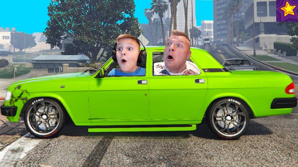Сделали ТЮНИНГ ВОЛГИ Едем от ПОЛИЦИИ в GTA5!!! Летсплей от Игорюшины Игруши смотреть онлайн